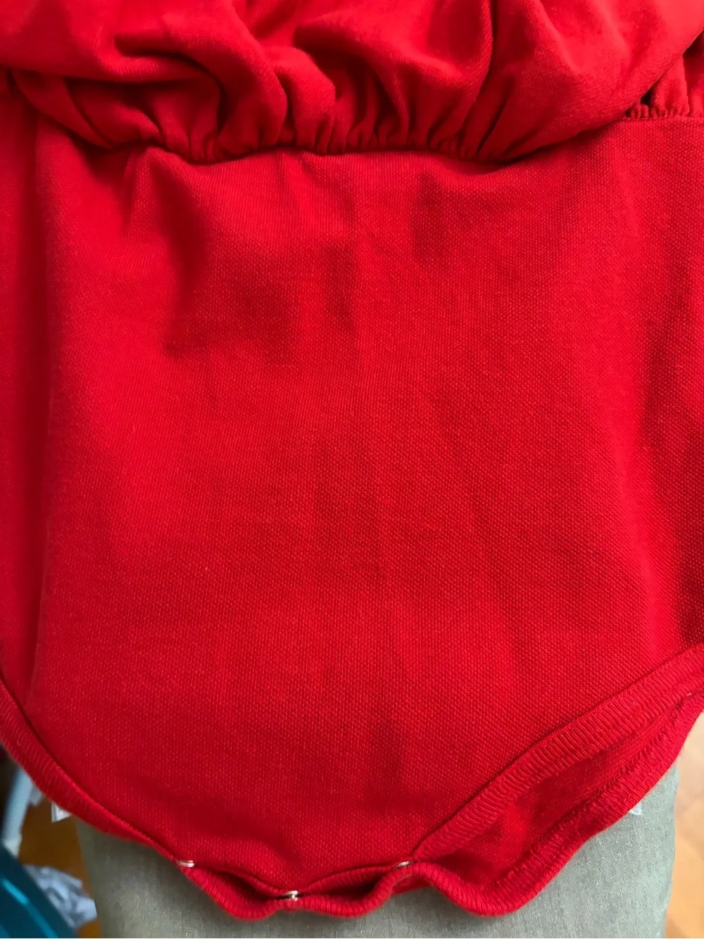 Ralph Lauren Girls Vibrant Red Long-Sleeve Dress w/Built-In Bloomers Size 12-18M